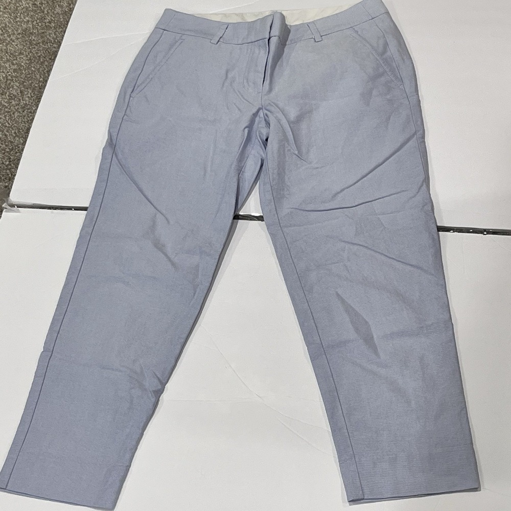 J Crew Women Pants Size 2 Chino Cropped Tapered Pockets Low Rise Nautical